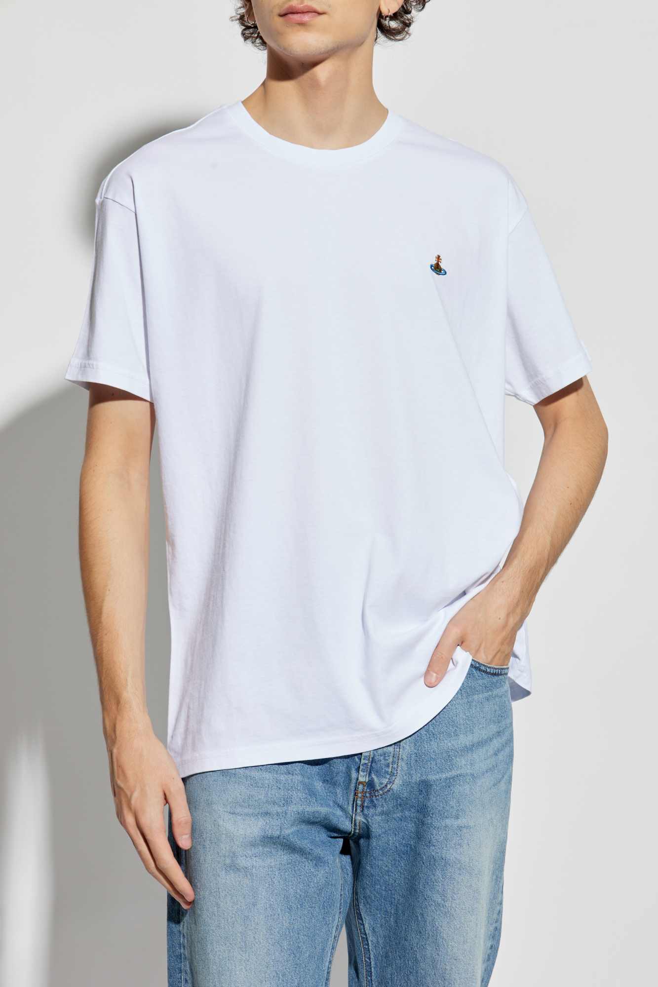 White T-shirt with logo Vivienne Westwood - Vitkac France